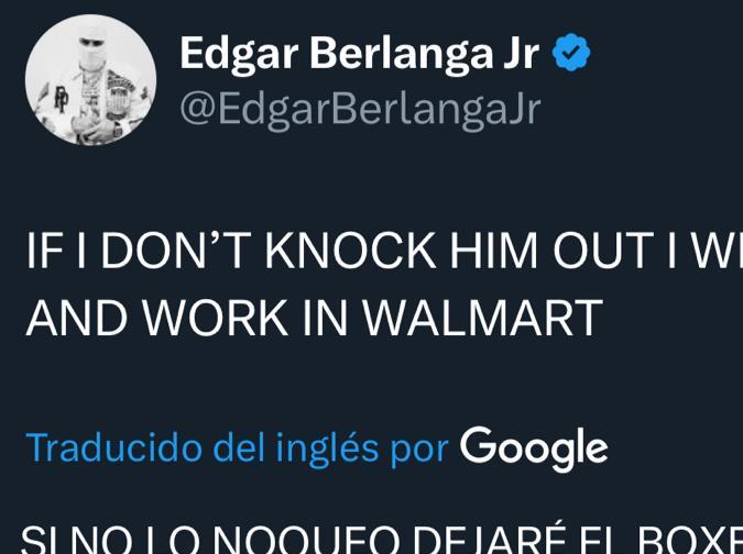 Tuit de Édgar Berlanga. Foto: Captura de pantalla en X. 