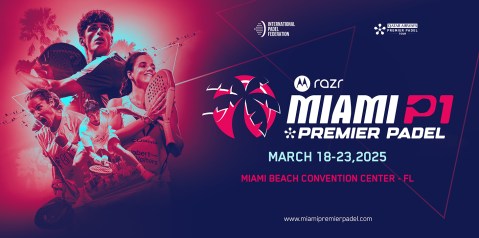 Cartel del Miami Premier Padel.