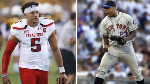 Patrick Mahomes hijo y Patrick Mahomes padre.