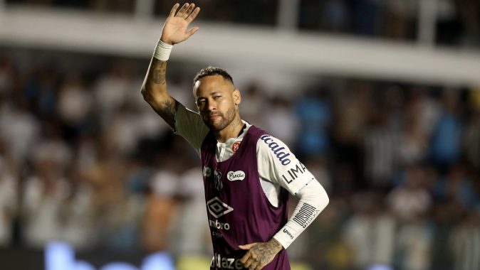 Neymar durante su primera convocatoria con el Santos.