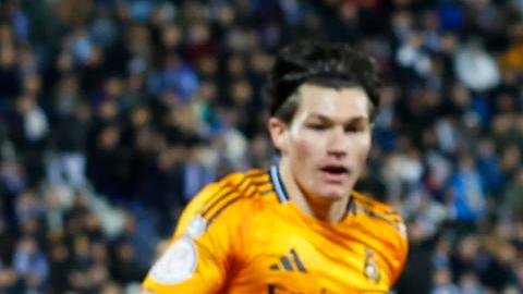 Gonzalo García marca su primer gol con el equipo grande del Real Madrid.