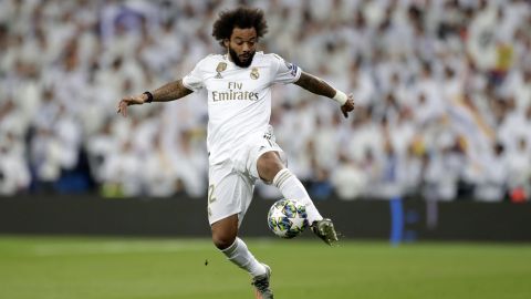 Marcelo durante un partido con el Real Madrid.