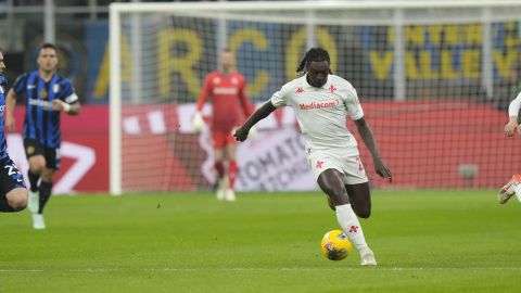 Moise Kean durante un partido ante el Inter Milan.