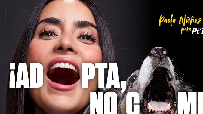 Paola se suma a una larga lista de celebridades que han colaborado con PETA.