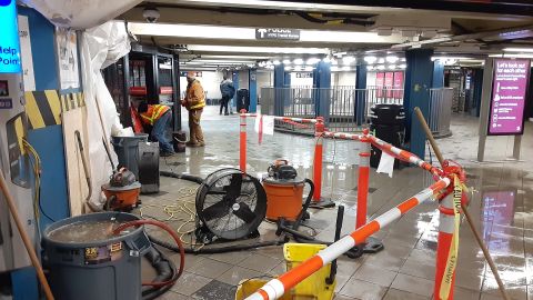 Inundación en el Metro de NYC/Archivo.