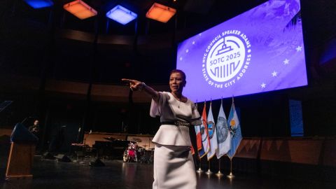 La Presidenta del Concejo Adrienne Adams en su discurso del estado de la Ciudad