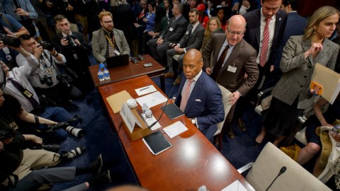 Alcalde de Nueva York, Eric Adams, en el Capitolio Nacional el 5 de marzo 2025.