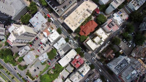 Toma aérea de la zona de Santurce en Puerto Rico