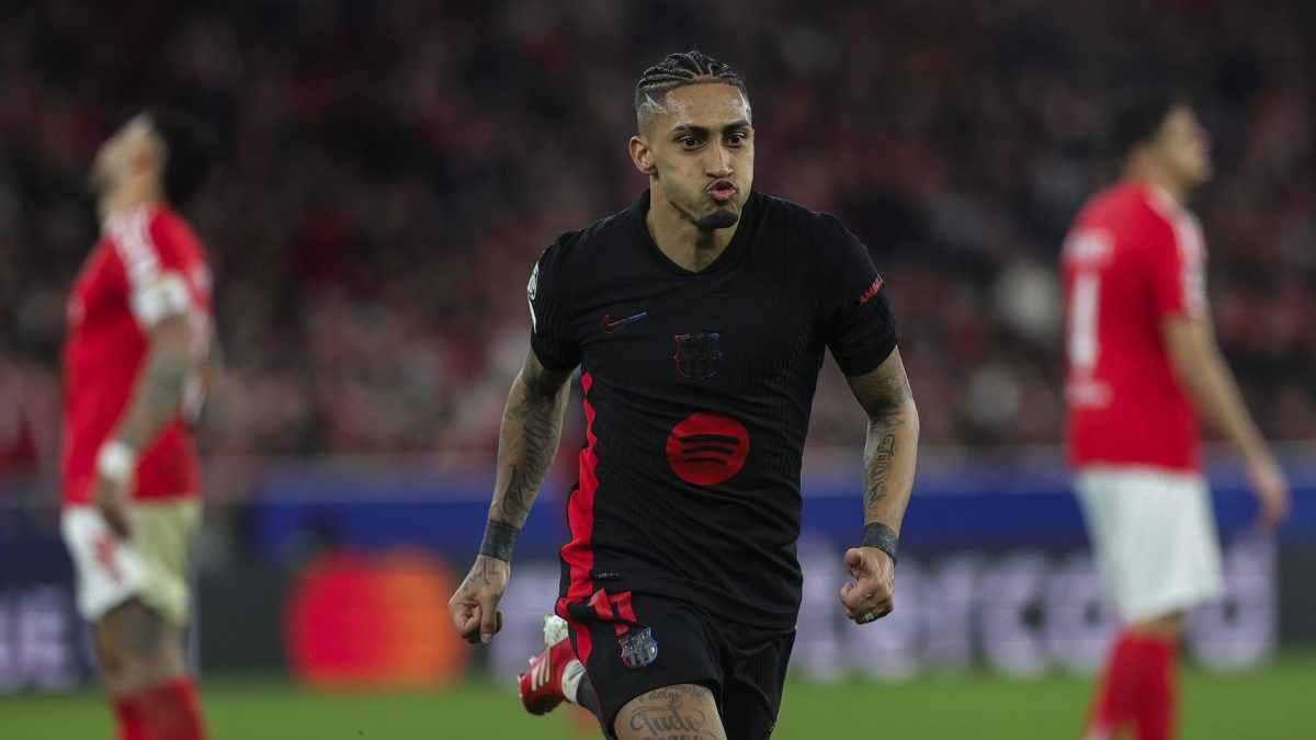 Con 10 hombres: El Barcelona se llevó la ida de los octavos de final de Champions League ante el Benfica