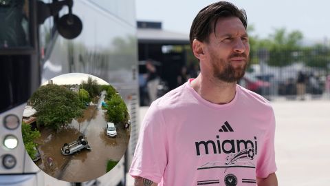 Messi envía mensaje de apoyo a las víctimas de las inundaciones de Bahía Blanca en Argentina.