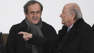 Michel Platini y Joseph Blatter.