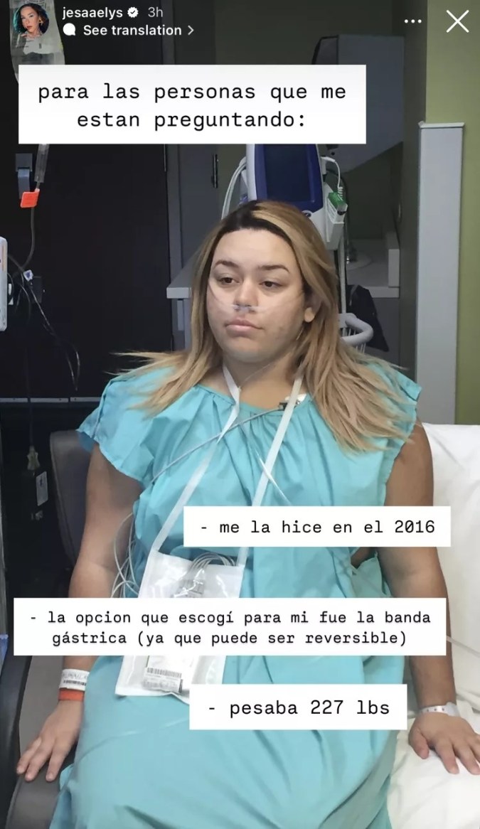 La hija de Daddy Yankee subió una foto justo antes de ingresar al quirófano. | Instagram: @Jesaaelys.