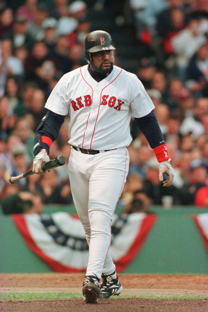 Mo Vaughn con Boston Red Sox.
