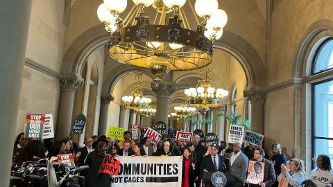 Manifestantes fueron hasta Albany a exigir luz verde a pquete de leyes para proteger los derechos humanos de los internos