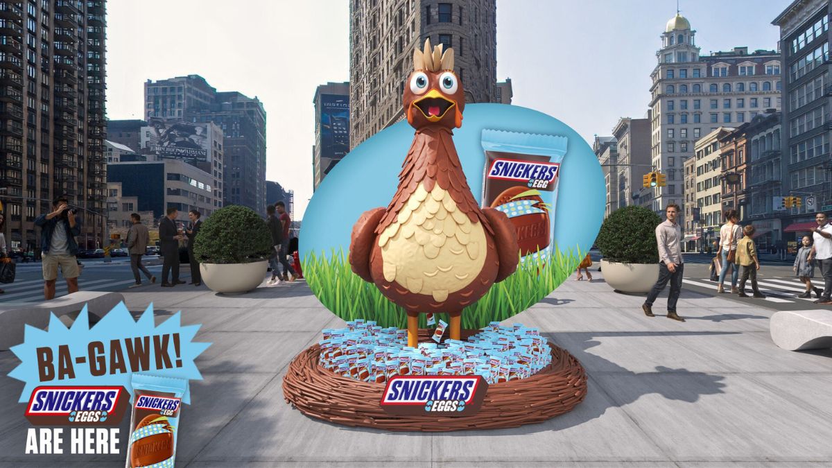 Snickers regalará huevos de Pascua en Flatiron Plaza el  28 de marzo