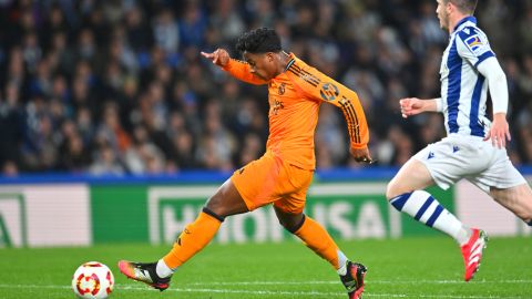 El brasileño Endrick anotó el único gol de la ida entre Real Madrid y Real Sociedad.
