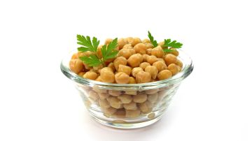 Los garbanzos son ricos en proteínas y fibras.
