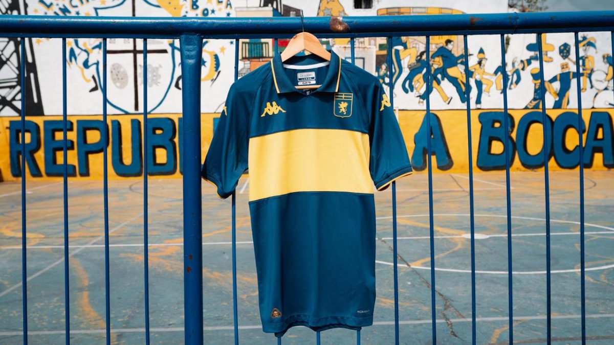 La espectacular camiseta del Genoa italiano en honor a Boca Juniors