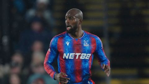 Jean-Philippe Mateta en un partido entre el Crystal Palace y el Everton.