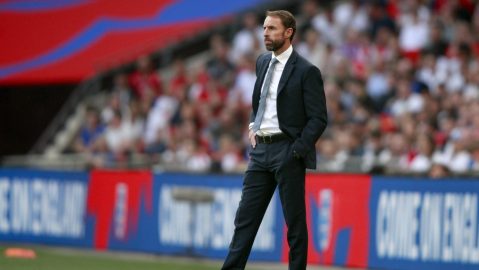 Gareth Southgate durante el Mundial de Qatar 2022.