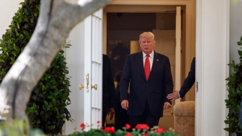 Donald Trump en la Casa Blanca durante su primer mandato