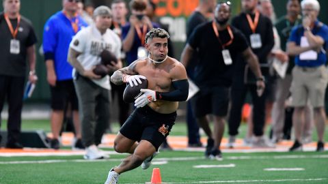 Xavier Restrepo durante el Miami Pro Day.