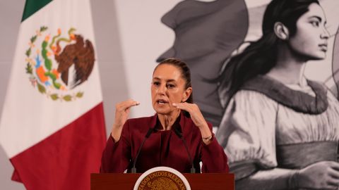 Sheinbaum reiteró que si México no había podido cumplir con la entrega de agua que establece el tratado, "era por la sequía".