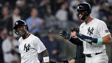 Jazz Chisholm y Aaron Judge.