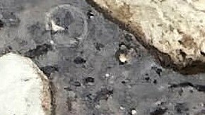 Se observan restos del helicóptero y pertenencias de los ocupantes.