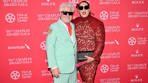 Pedro Almodóvar y Rossy de Palma en el Alice Tully Hall del Lincoln Center.
