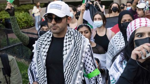 Mohsen Mahdawi estuvo presente en las protestas en Columbia contra la guerra en Gaza.