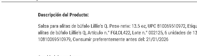 La FDA publicó un aviso de reclasificación a clase II, del retiro del las salsas.