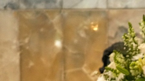 Zulinka Pérez en el funeral de su padre Rubby Pérez.