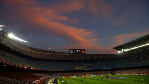 Vista general del Camp Nou en 2021, antes de que empezaran los trabajos de remodelación.