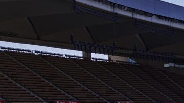 Vista del estadio de la Cartuja de Sevilla, escenario de la final de la Copa del Rey entre FC Barcelona y Real Madrid, el próximo sábado.