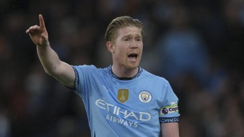 Kevin de Bruyne durante un partido entre el Manchester City y el Liverpool.