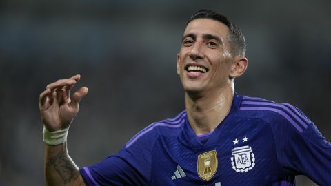 Ángel Di Maria durante un partido con la selección de Argentina.