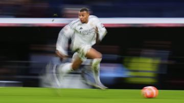 Kylian Mbappe en un partido entre el Real Madrid y el Valencia.