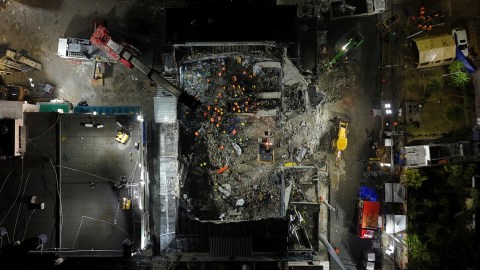 APTOPIX Dominican Republic Roof Collapse