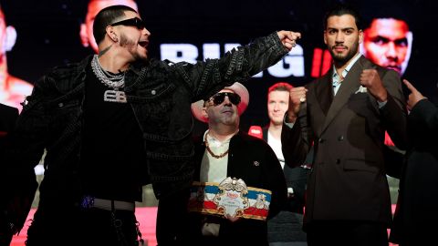 Édgar Berlanga en careo con Hamzah Sheeraz en Nueva York.