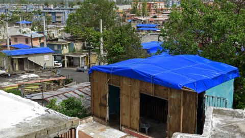 Casas destruidas por el huracán María en Puerto Rico