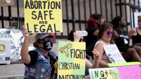 Protesta frente al Capitolio de Georgia a favor del aborto