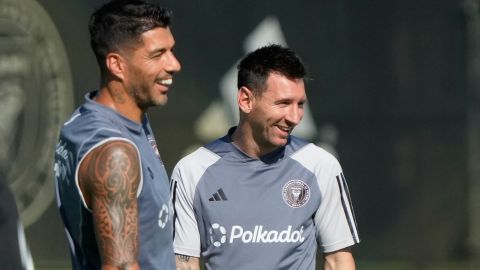 Luis Suárez y Lionel Messi.