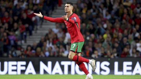 Cristiano Ronaldo durante un encuentro de Portugal.