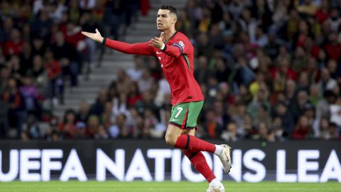 Cristiano Ronaldo durante un encuentro de Portugal.