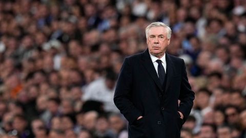 Carlo Ancelotti durante un encuentro de la UEFA Champions League.