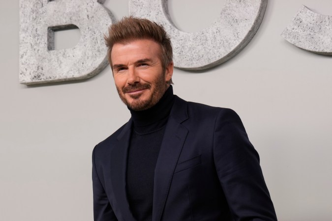 David Beckham estuvo acompañado de su esposa y tres de sus hijos.
