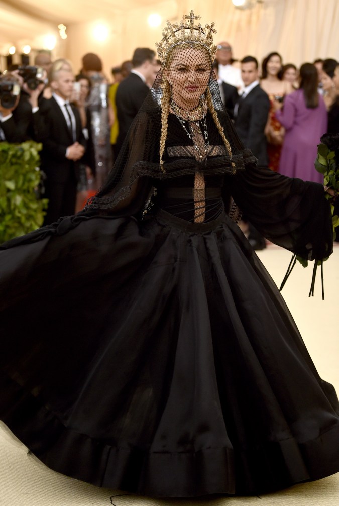 Madonna lució un vestido de Jean Paul Gaultier en la MET Gala 2018.