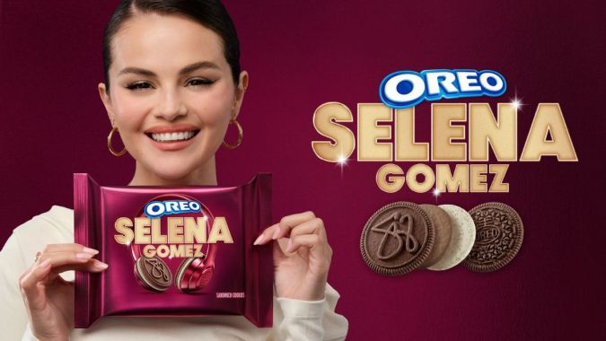 Selena Gomez with Limited Edition Oreo cookies by Selena Gomez.