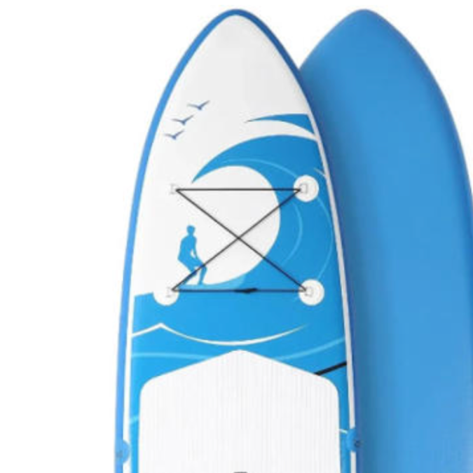 Esta tabla de paddleboard se puede inflar y desinflar en cuestión de minutos. 